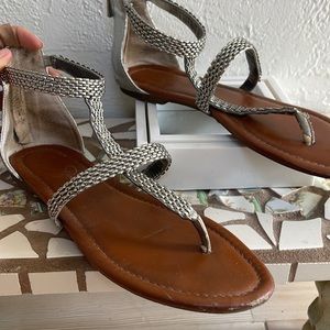 Jessica Simpson silver sandals women’s size 9.0